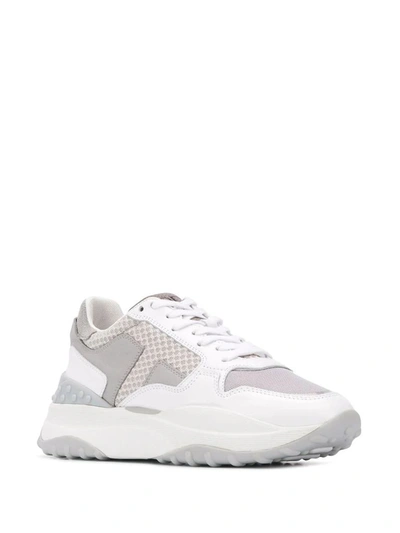 Shop Tod's Women's Grey Leather Sneakers