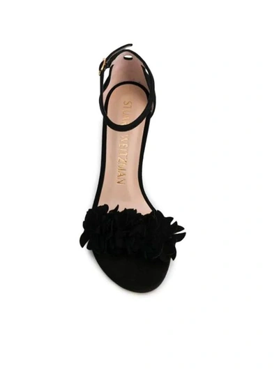 Shop Stuart Weitzman Women's Black Leather Sandals
