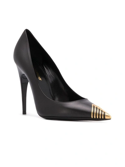 Shop Saint Laurent Women's Black Leather Pumps