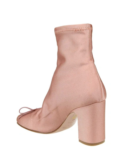 Shop Red Valentino Women's Pink Fabric Ankle Boots