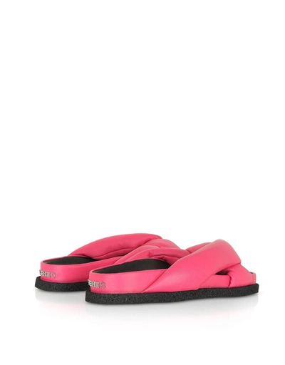 Shop Kenzo Women's Pink Leather Sandals