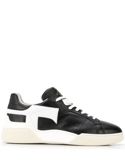 Shop Tod's Women's Black Leather Sneakers