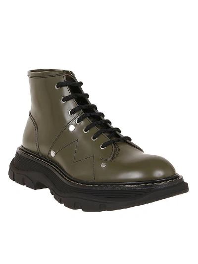 Shop Alexander Mcqueen Green Ankle Boots