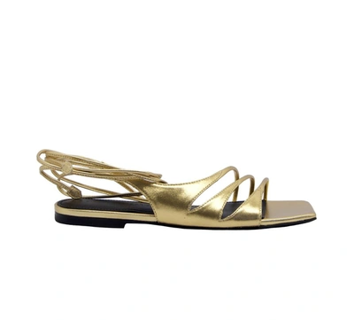 Shop Sigerson Morrison Women's Gold Leather Sandals