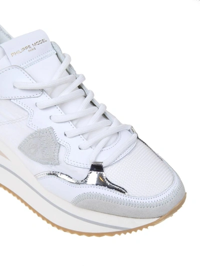 Shop Philippe Model Women's White Suede Sneakers