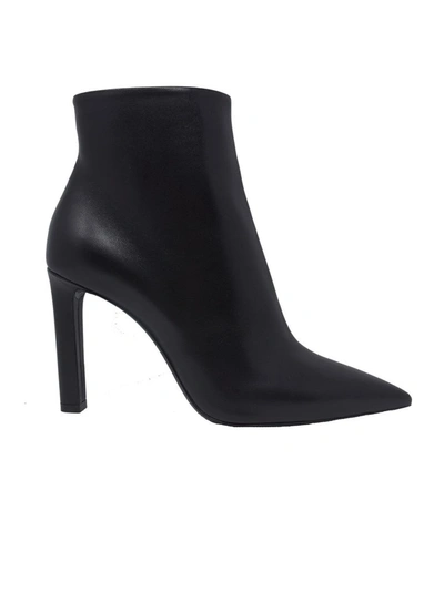 Shop Saint Laurent Women's Black Leather Ankle Boots