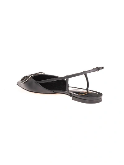 Shop Valentino Garavani Women's Black Leather Flats