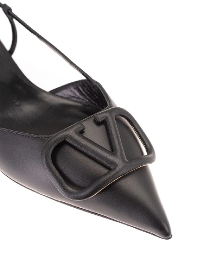 Shop Valentino Garavani Women's Black Leather Flats