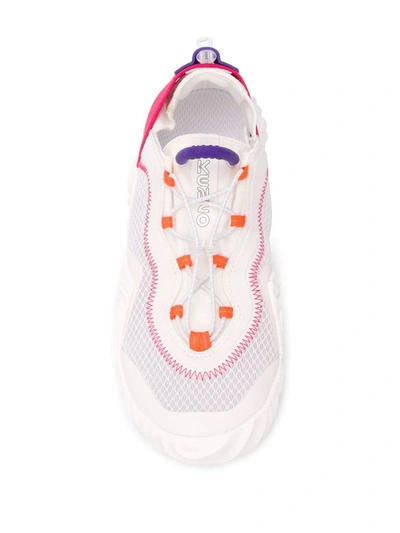 Shop Kenzo Women's White Polyester Sneakers