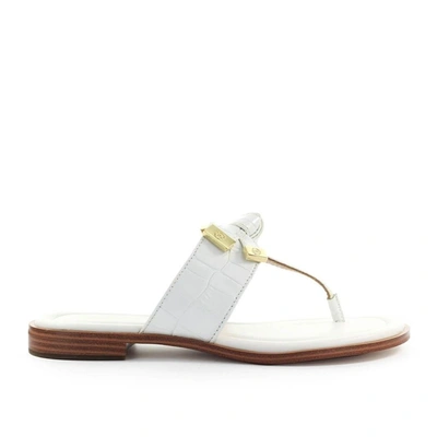 Shop Michael Kors Women's White Leather Sandals