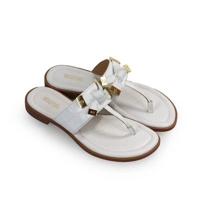 Shop Michael Kors Women's White Leather Sandals