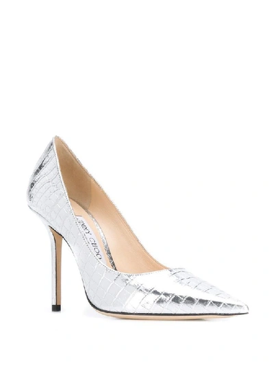 Shop Jimmy Choo Women's Silver Leather Pumps