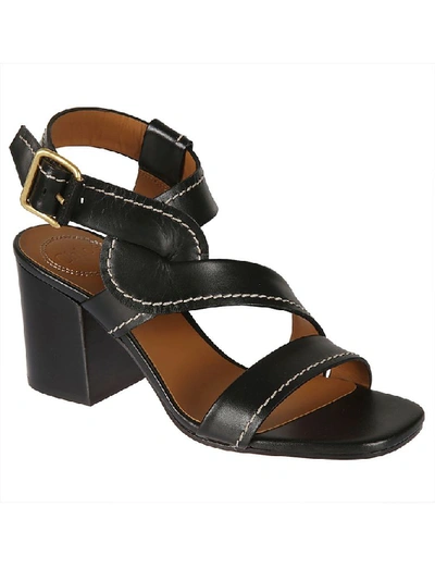 Shop Chloé Women's Black Leather Sandals