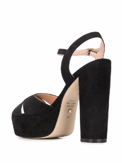 Shop Stuart Weitzman Women's Black Suede Sandals