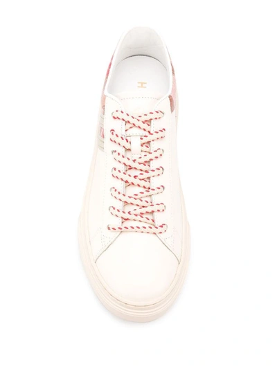 Shop Hogan Women's Beige Leather Sneakers