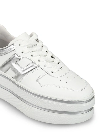 Shop Hogan Women's White Leather Sneakers
