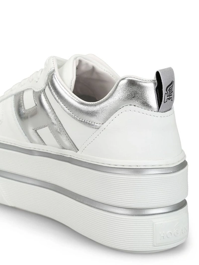 Shop Hogan Women's White Leather Sneakers