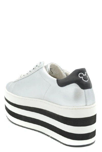 Shop Moa Women's Silver Leather Sneakers