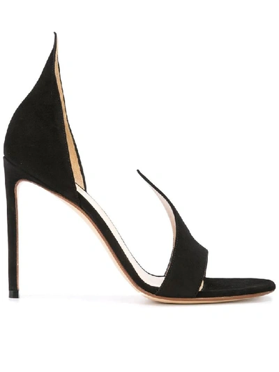 Shop Francesco Russo Women's Black Suede Heels