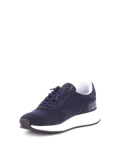 Shop Z Zegna Men's Blue Suede Sneakers