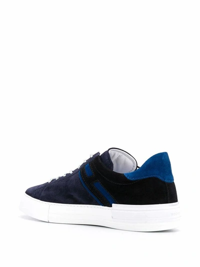 Shop Hogan Men's Blue Suede Sneakers