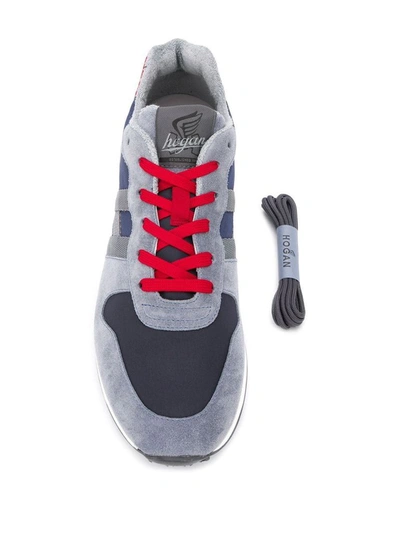Shop Hogan Men's Grey Suede Sneakers