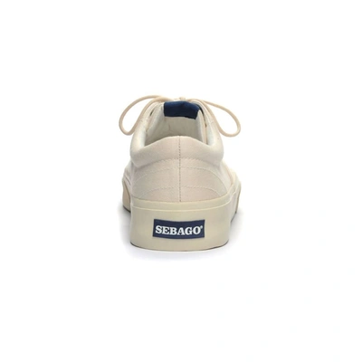 Shop Sebago Men's White Cotton Sneakers
