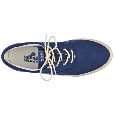 Shop Sebago Men's Blue Cotton Sneakers