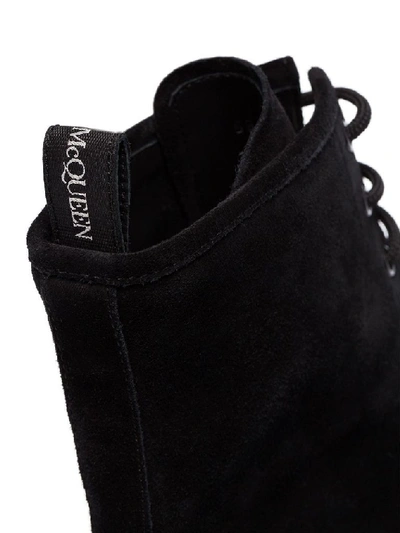 Shop Alexander Mcqueen Men's Black Suede Ankle Boots