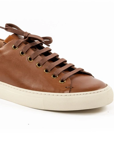Shop Buttero Men's Brown Leather Sneakers