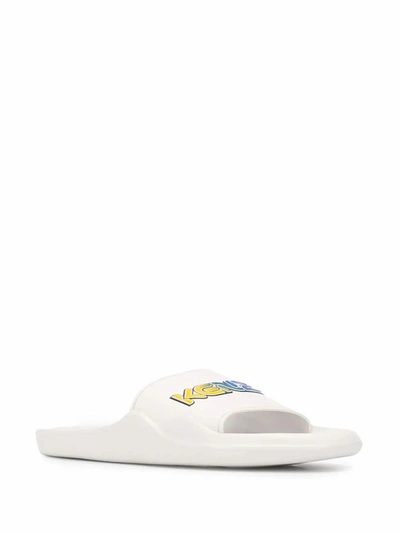 Shop Kenzo Men's White Rubber Sandals