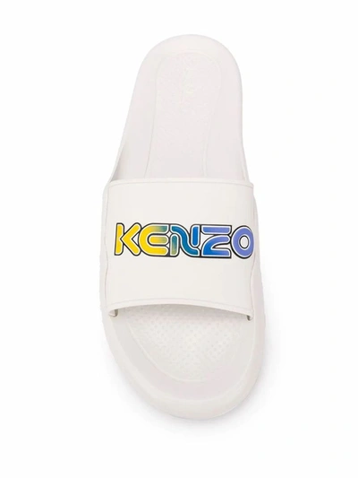 Shop Kenzo Men's White Rubber Sandals