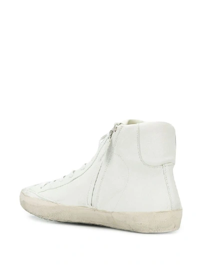 Shop Philippe Model Men's White Leather Hi Top Sneakers