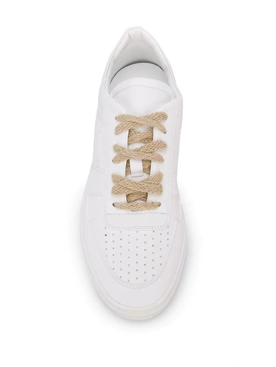 Shop Yatay Men's White Leather Sneakers