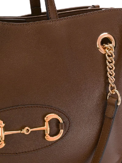 Shop Gucci Women's Brown Leather Handbag