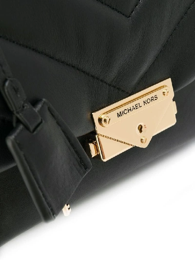 Shop Michael Kors Women's Black Leather Shoulder Bag