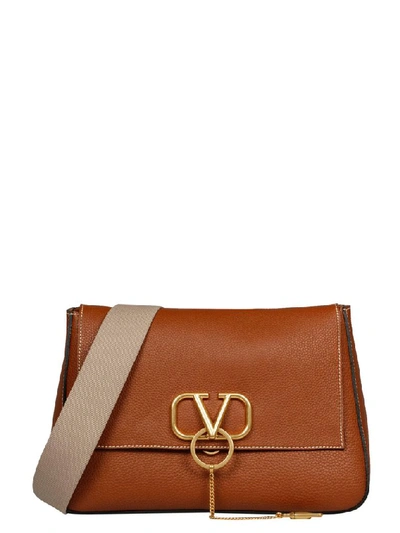 Shop Valentino Garavani Women's Brown Leather Shoulder Bag