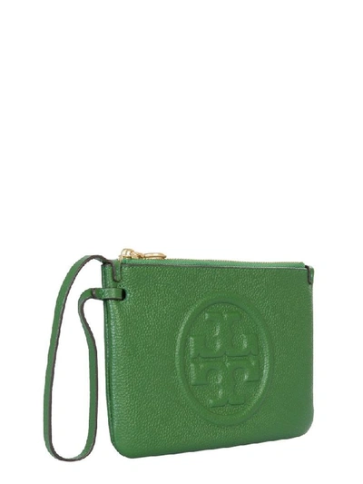 Shop Tory Burch Women's Green Leather Pouch
