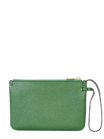 Shop Tory Burch Women's Green Leather Pouch