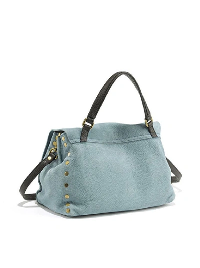Shop Zanellato Women's Light Blue Leather Handbag