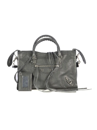 Shop Balenciaga Women's Grey Leather Handbag