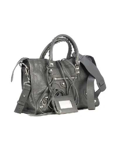 Shop Balenciaga Women's Grey Leather Handbag