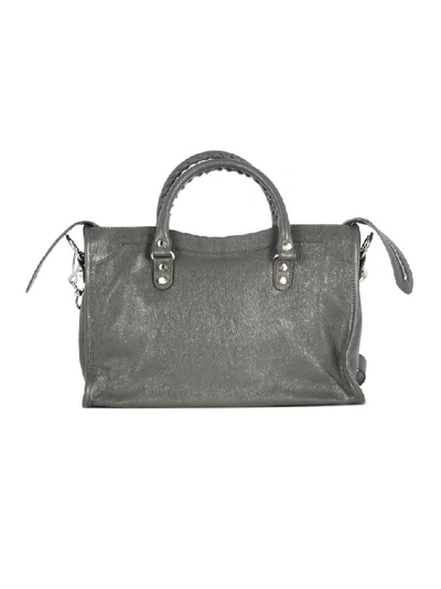 Shop Balenciaga Women's Grey Leather Handbag