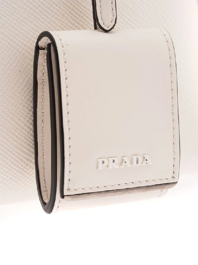 Shop Prada Women's White Leather Handbag