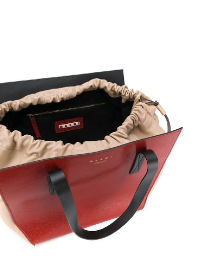 Shop Marni Women's Red Leather Tote
