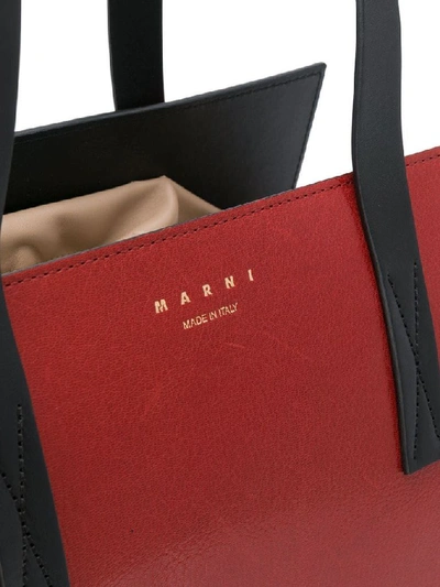 Shop Marni Women's Red Leather Tote