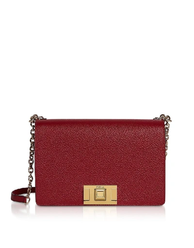 Shop Furla Women's Red Leather Shoulder Bag