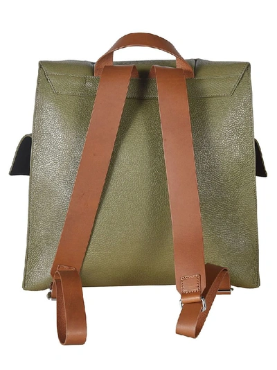 Shop Orciani Women's Green Leather Backpack