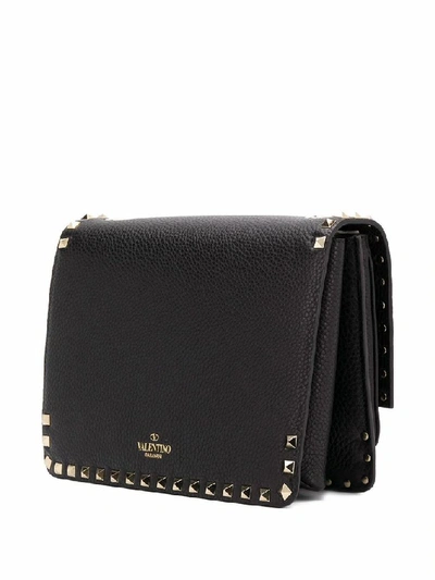 Shop Valentino Garavani Women's Black Leather Shoulder Bag