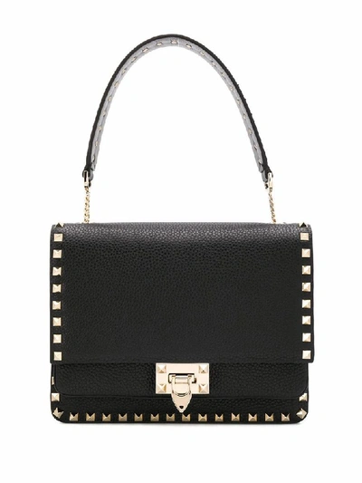 Shop Valentino Garavani Women's Black Leather Shoulder Bag